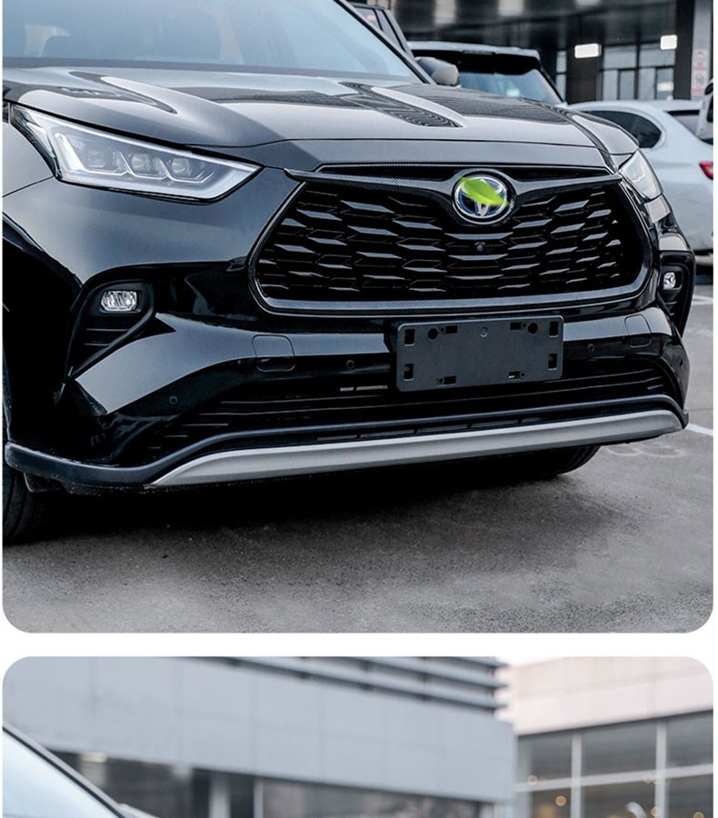 2022款第四代全新汉兰达改装中网饰条贴前脸黑武士外观装饰配件新