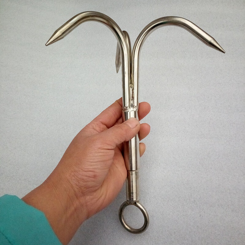 登山攀岩 攀岩飞虎爪 不锈钢大号三爪飞虎爪锚钩 三钩水草锚钩 三爪钩
