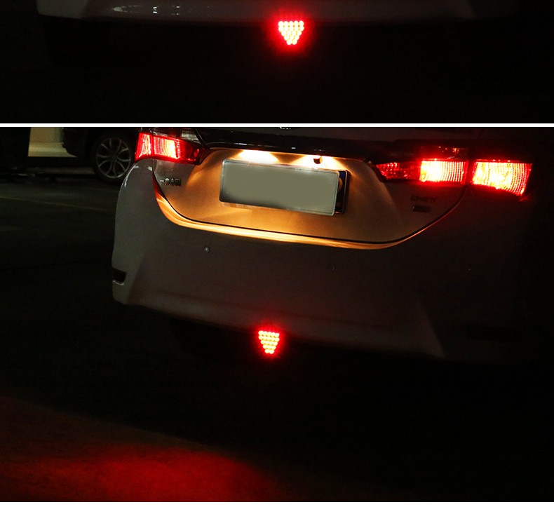 新款汽车led领航灯通用改装后唇车尾防追尾警示爆闪灯车用刹车巡航灯
