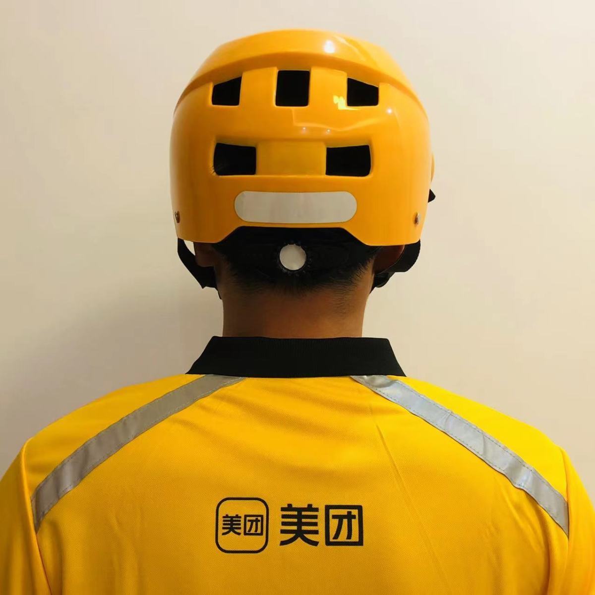 美团骑手头盔夏季2022新款外卖骑手防雨超轻薄大号透气帽子男防晒镜片