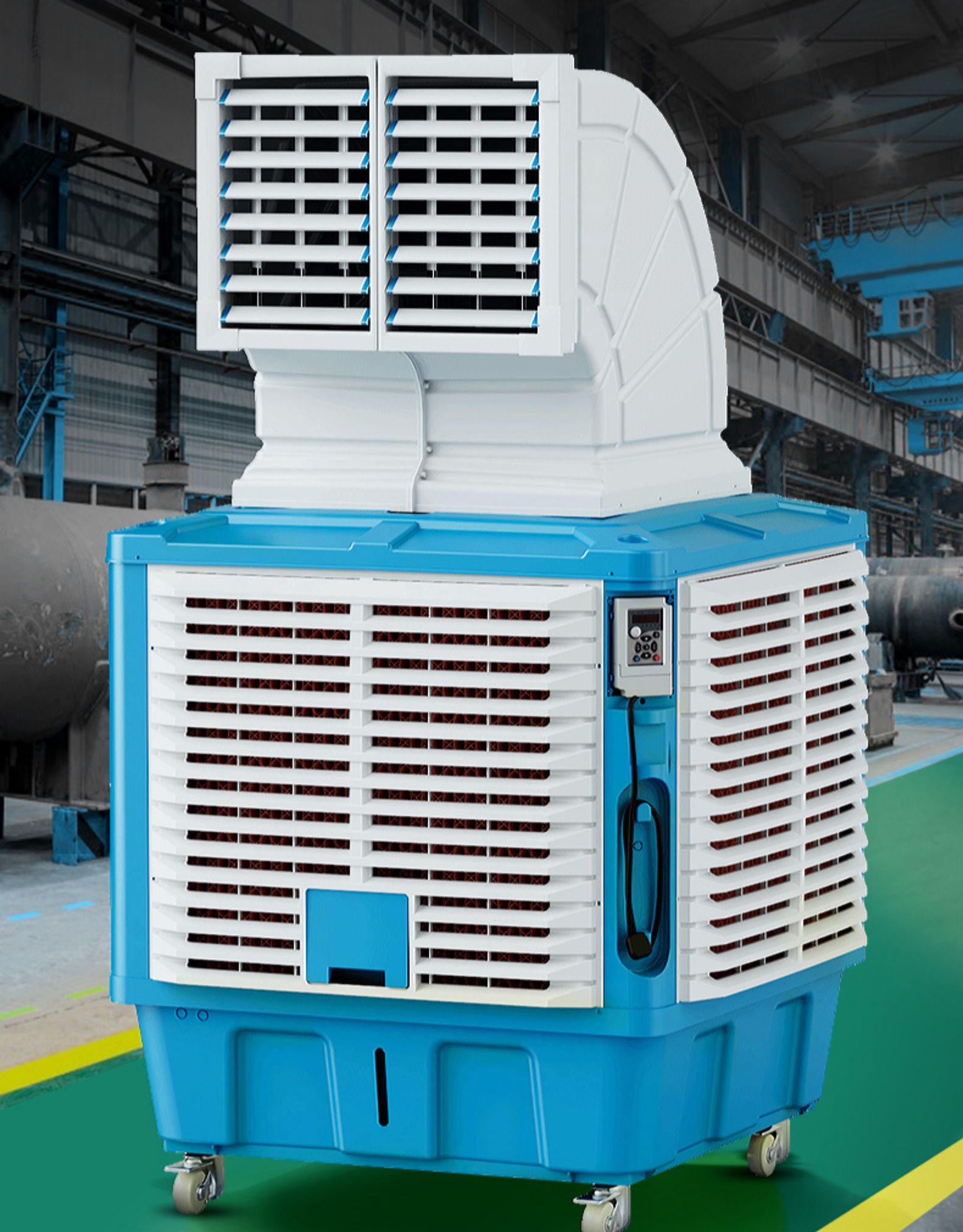 移动冷风机工业水冷空调大型工厂商用环保水空调制冷风扇韩雀单面15kw