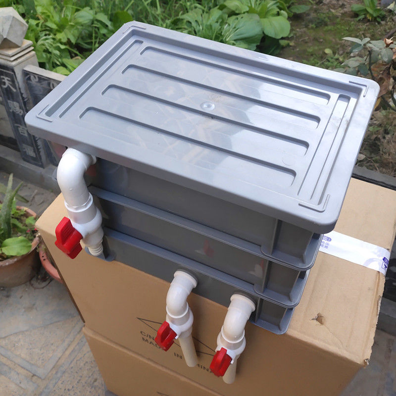 鱼缸过滤盒滴流盒上滤过滤箱乌龟过滤盒上置外置自制周转箱过滤器中号