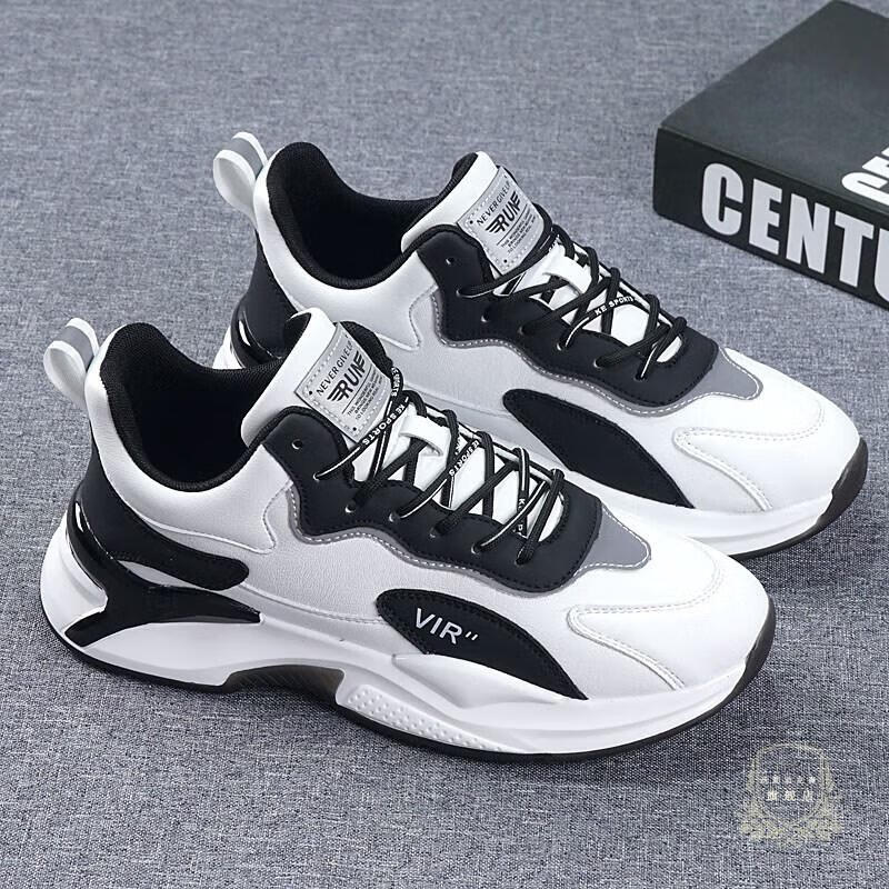 waller dixon品牌2022年秋冬季底帮小白鞋大码男鞋运动休闲男生鞋厚底