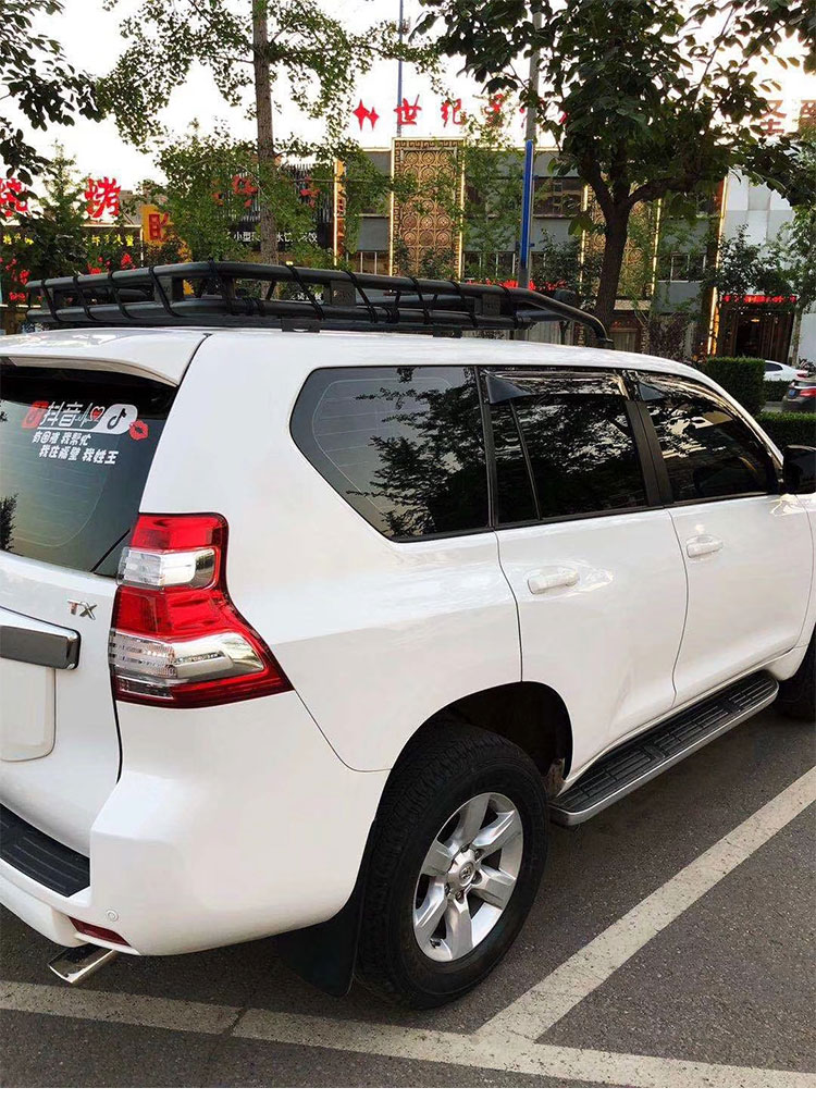 普拉多行李框霸道专用车顶行李架兰德酷路泽陆巡改装旅行架侧梯子