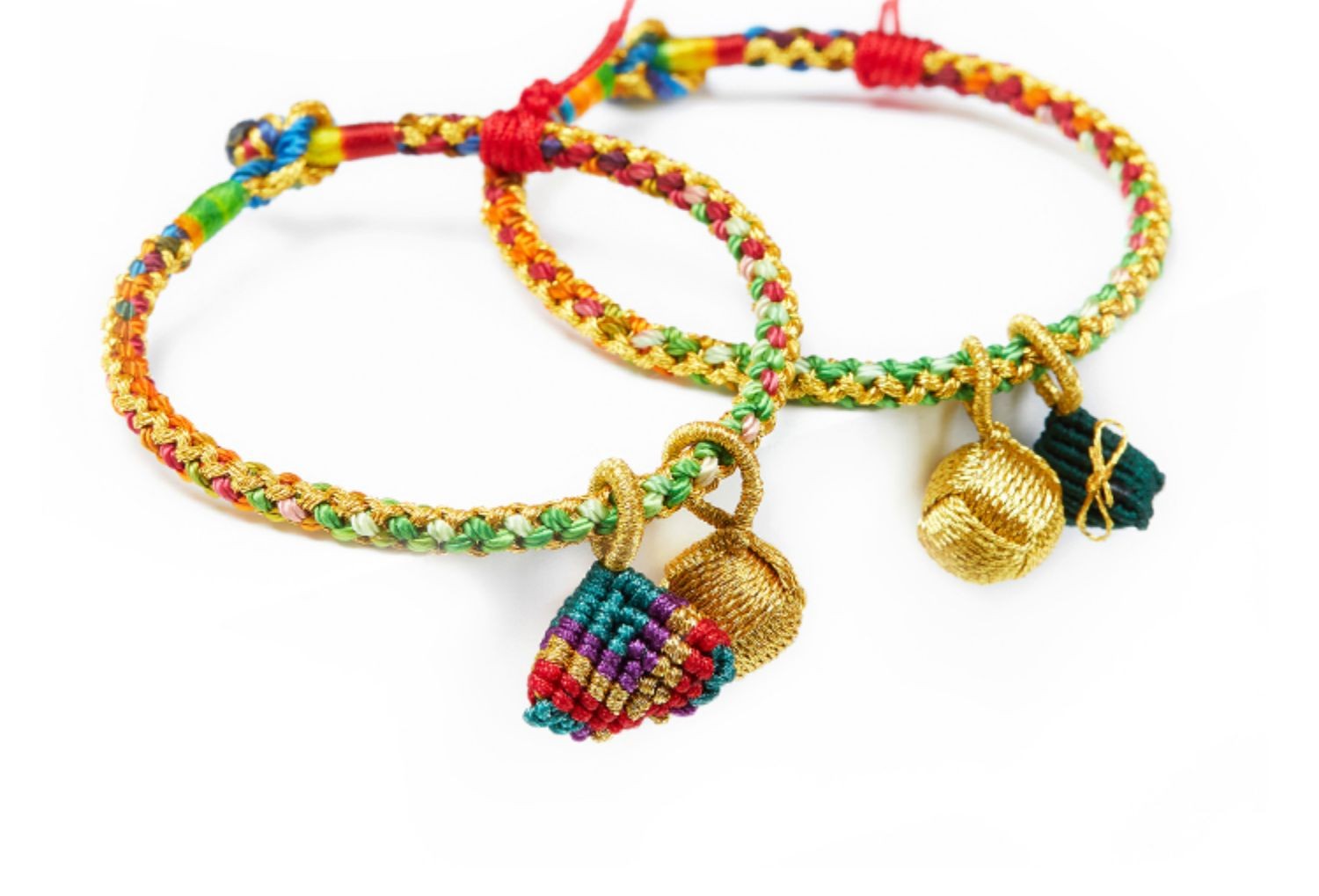 端午节五彩绳红绳手链儿童宝宝小粽子手工编织手绳五色线小粽子女款式