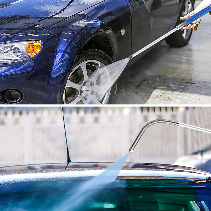姒桀新款洗车长杆喷头家用高压水管水枪快接冲地刷车冲力强劲扇形喷嘴