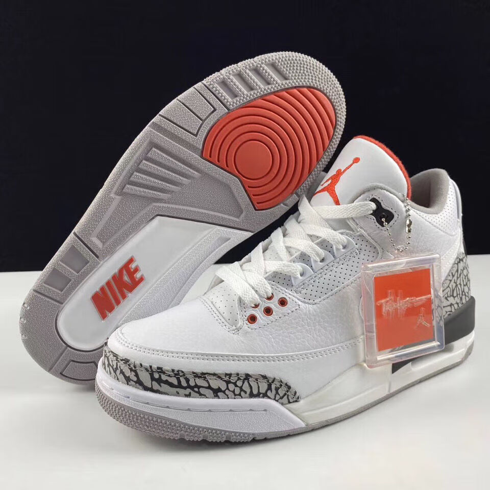 纯原aj3中帮jth联名款经典复刻男女情侣休闲运动鞋学生流行板鞋 白色