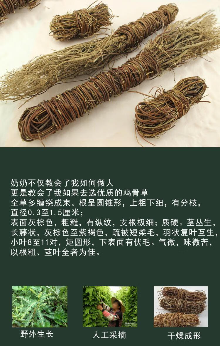 广西鸡骨草100克新大黄草全草煲汤中药材广东煲汤料 切断250克【图片