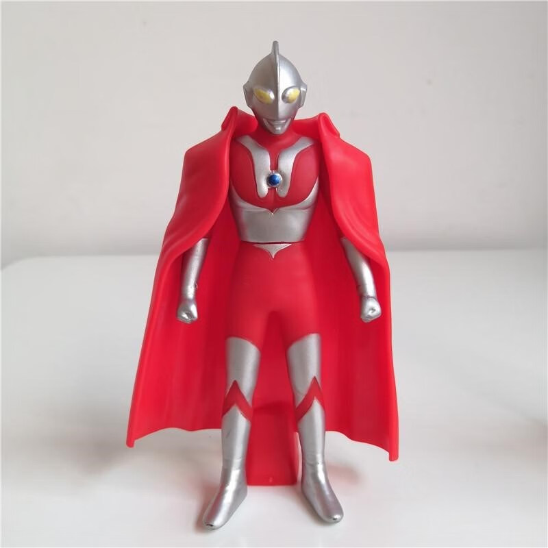 万代(bandai)佐菲奥特曼软胶人偶 初代软胶模型 奥特6兄弟带披风艾斯