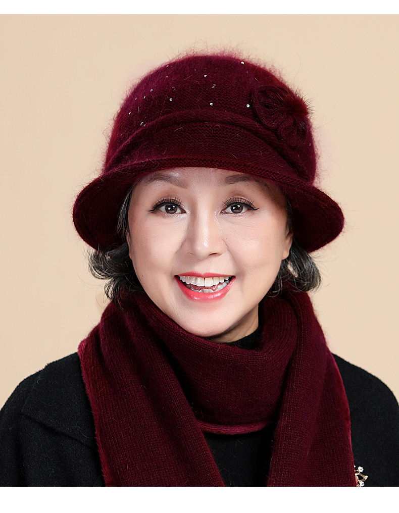 保暖老奶奶老太婆冬季帽子中老年妈妈毛线帽人女秋防寒老太太姥姥加绒