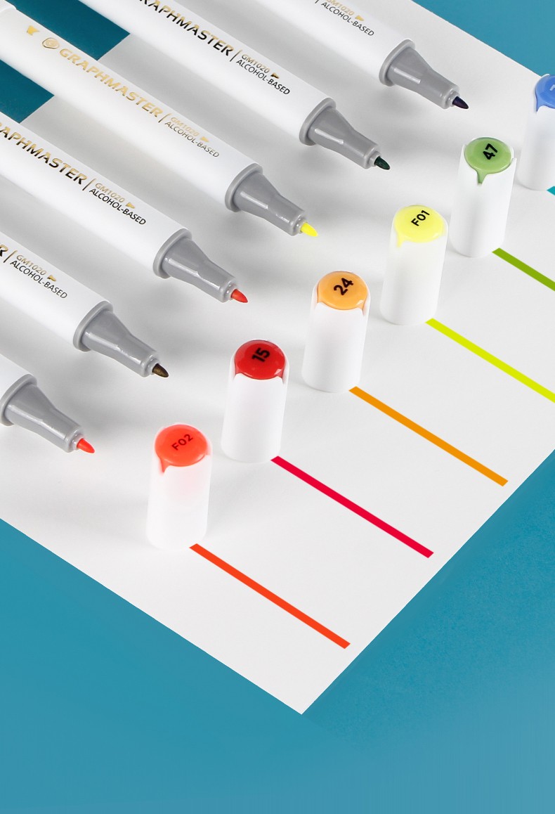 斯塔sta双头马克笔套装24364880色学生成人创作用油性速干绘画笔记号