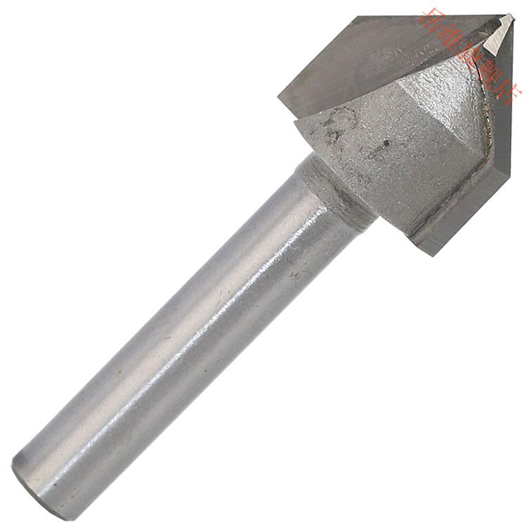 90度v型刀木工铣刀修边机刀头铝塑板开槽集成墙面折边刀雕刻机刀12114