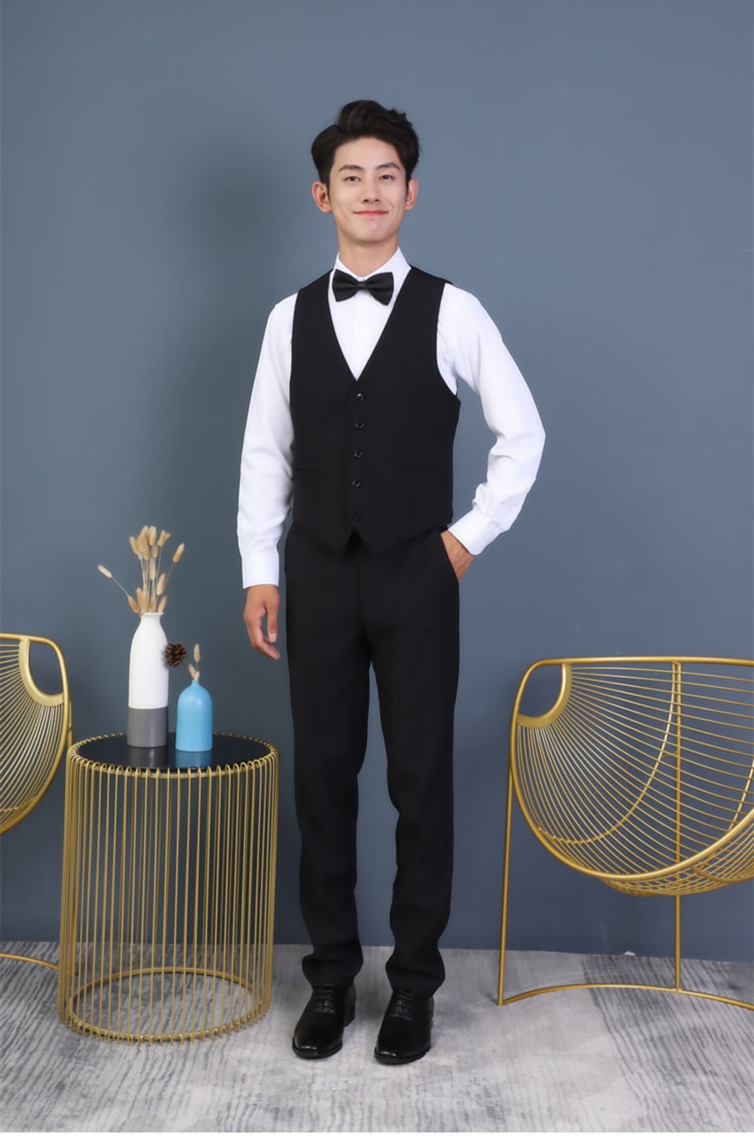 霖速兄弟团服装伴郎服西服马甲衬衫西裤套装男西式冬季结婚礼服大码