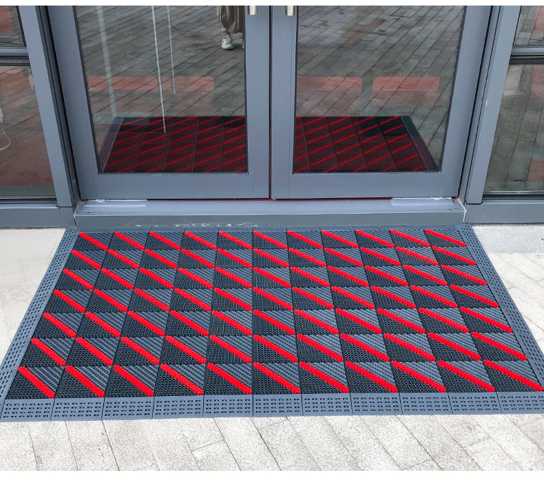 室外地垫酒店门口门垫店铺户外进门塑料防水脚垫公司门前防滑垫单刷灰