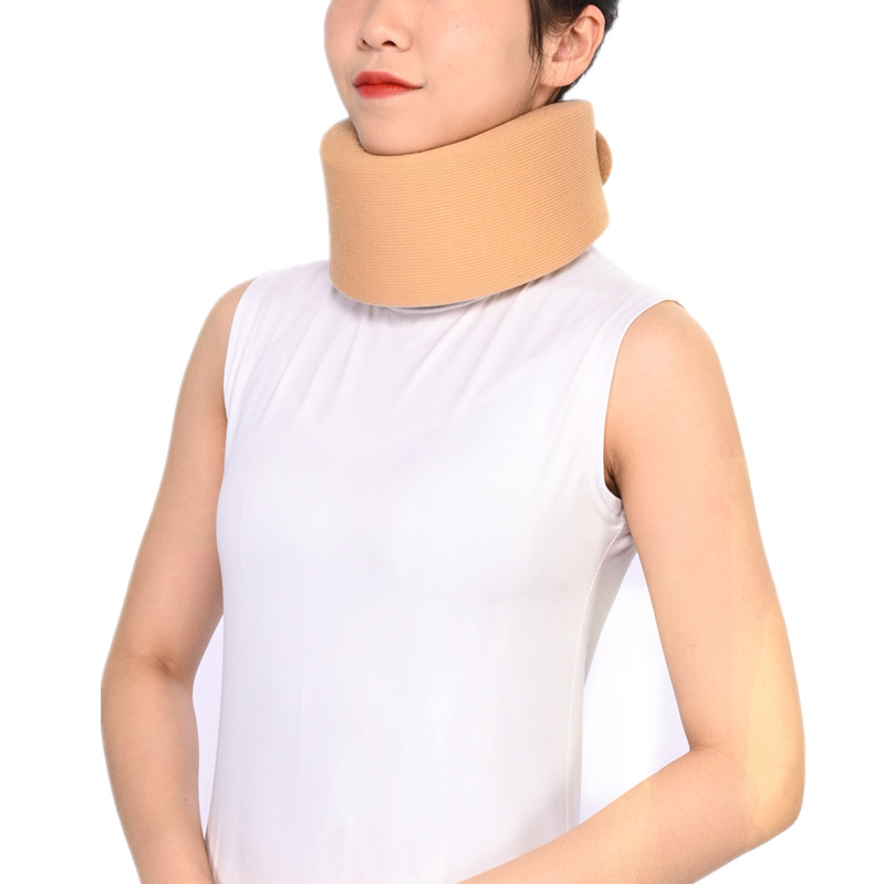 软式颈托颈椎固定带海绵围领家用护理颈套保护颈椎保暖支撑脖套白色s