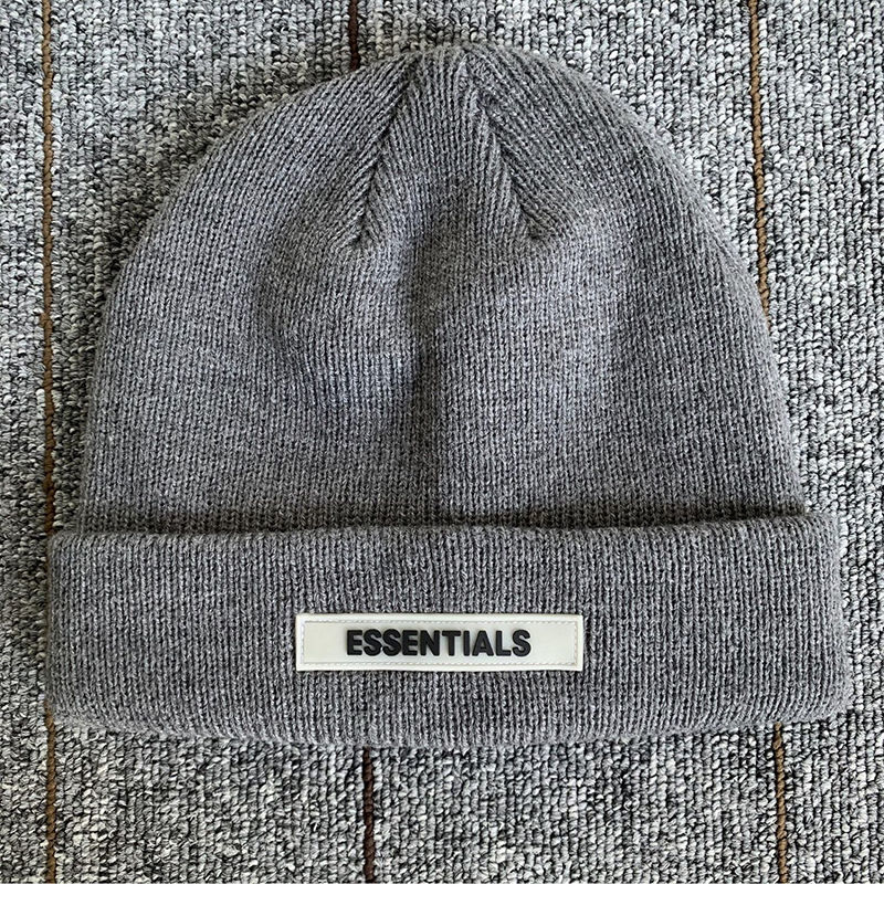 针织帽秋冬季男潮流高街头复线冷帽毛线针织帽子女fog针织帽半包耳酒