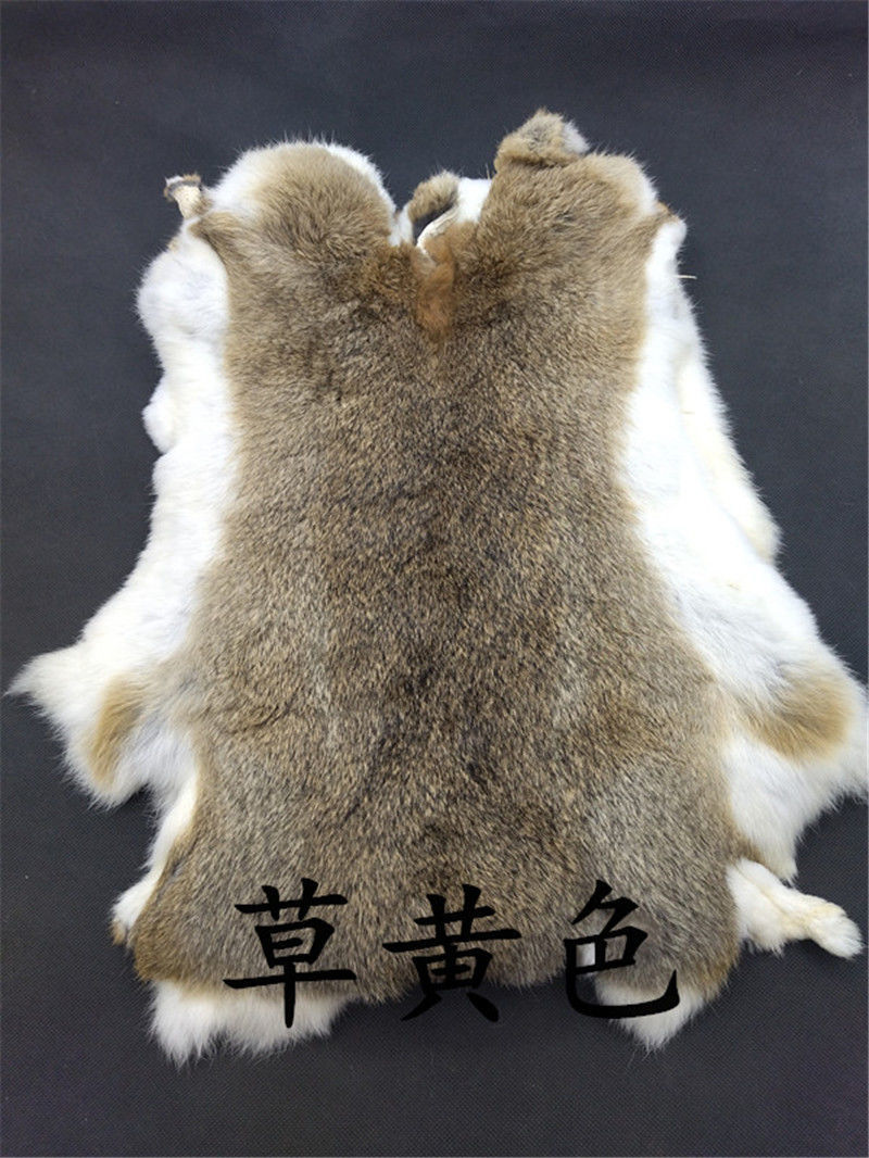 兔毛皮整张本色家兔獭兔毛皮原料护膝座垫手工制作diy饰品老兔皮冬季
