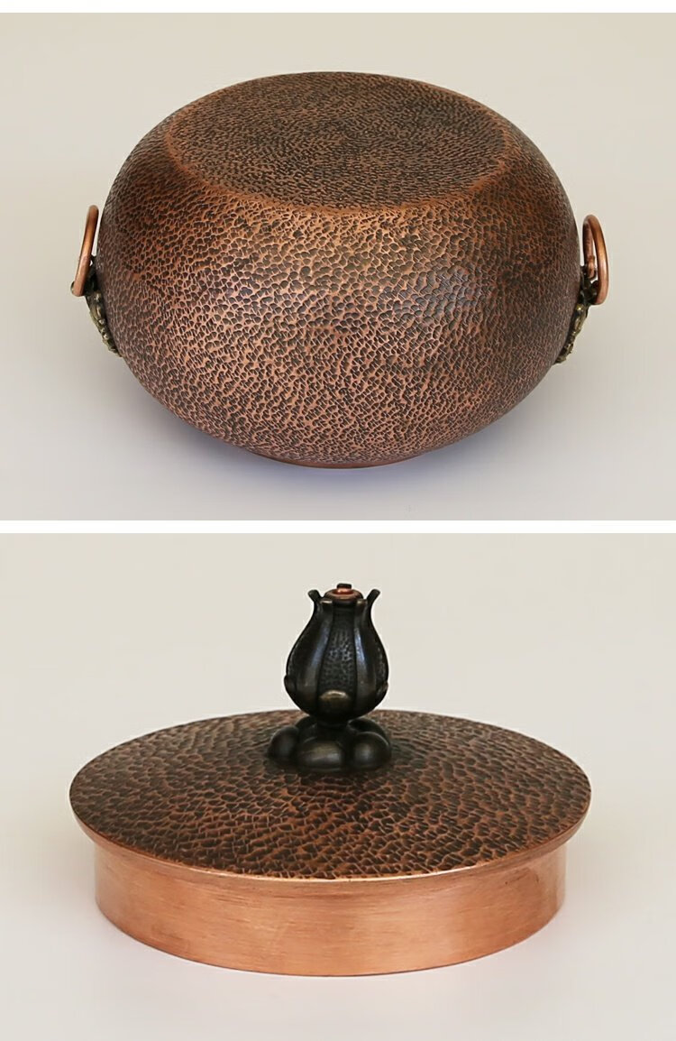 手工纯铜紫铜茶叶罐存茶罐普洱红绿茶叶罐散茶桶