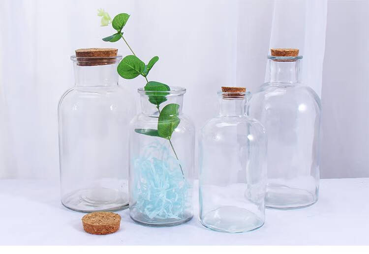 星星瓶空瓶幸运星星瓶子许愿罐漂流空瓶520玻璃装干花贝壳沙漠滩diy