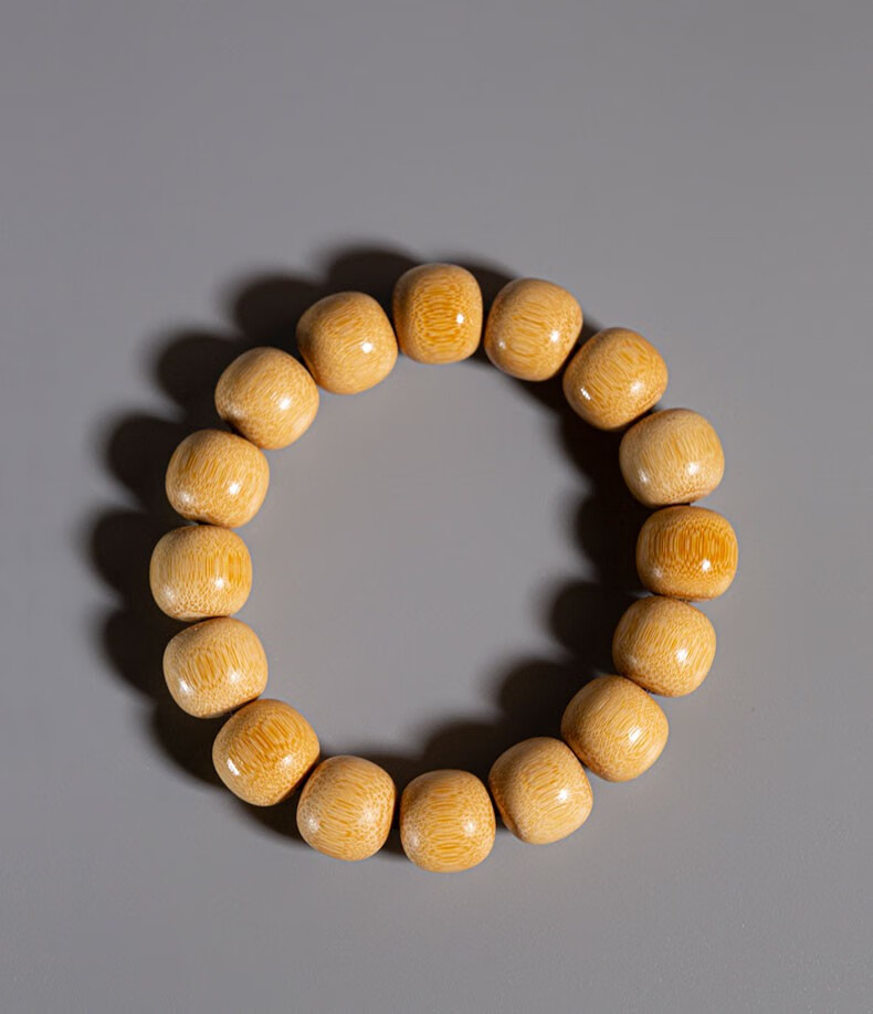 顶盈 实心竹手串手把件 高密度老料玉竹文玩玉化雕刻男女款把玩件手链