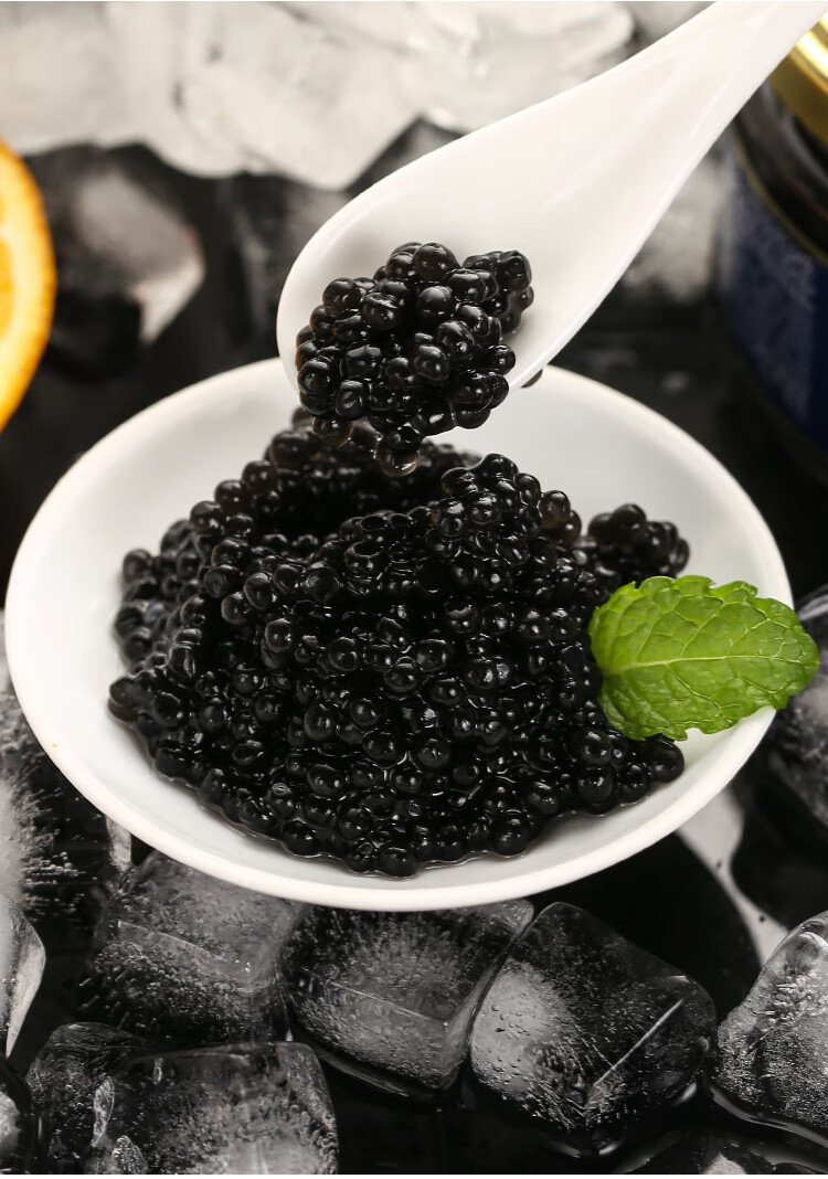 鲑鱼籽酱即食黑鱼子酱罐头220g铁罐海鲜寿司鱼籽酱俄罗斯进口食品