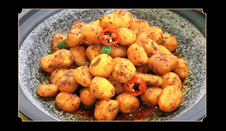 宅大厨黄金小土豆500g迷你土豆球无皮马铃薯油炸半成品特色饭店食材