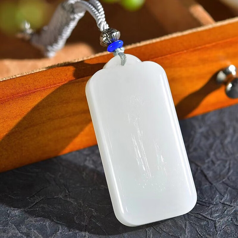 发源地和田玉羊脂玉节节高升吊坠玉质细腻温润男女玉坠项链挂件玉牌