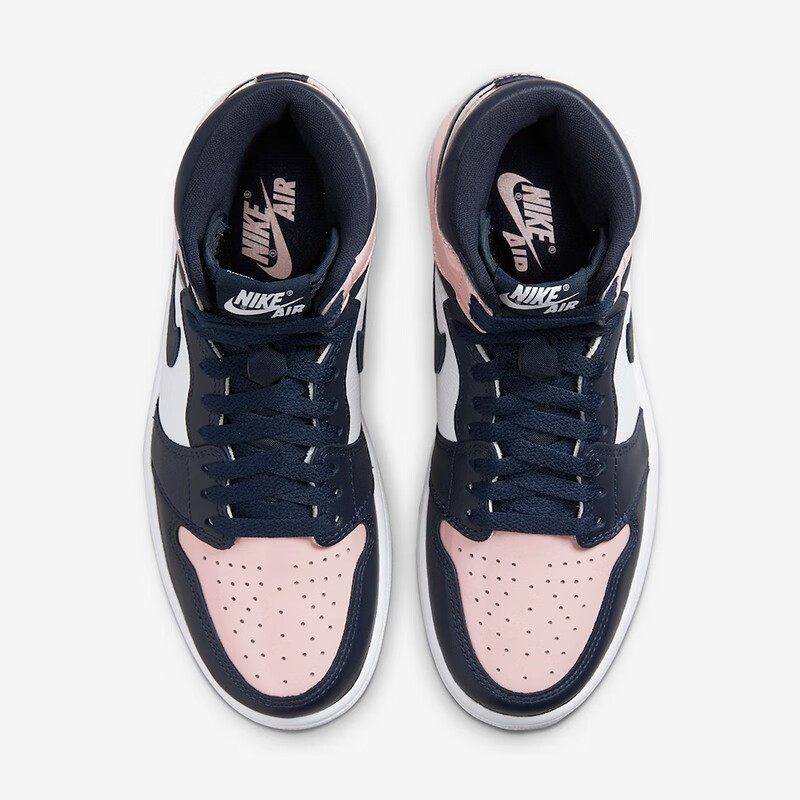 耐克nike女鞋air jordan 1 aj1黑粉脚趾泡泡糖高帮休闲篮球鞋 dd9335
