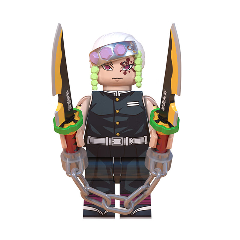 鬼灭之刃游郭篇积木人仔宇髓天元甘露寺无一郎第三方儿童玩具 伊黑小