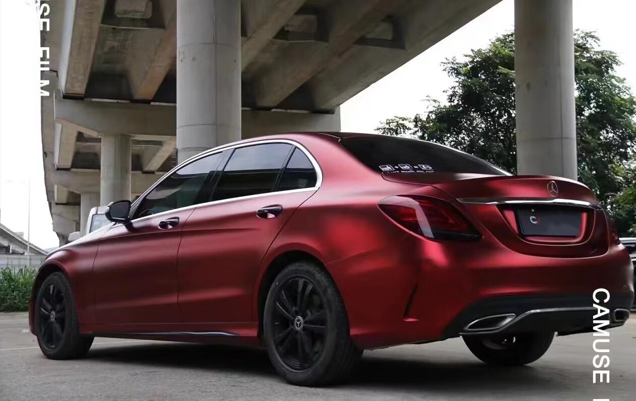 迈翱汽车改色膜罗曼尼红车身膜改色膜 车衣贴膜改