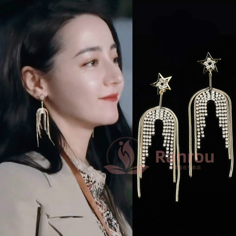 迪丽热巴同款耳环耳钉2021年新款设计感夏耳饰 蝴蝶结珍珠耳环【图片