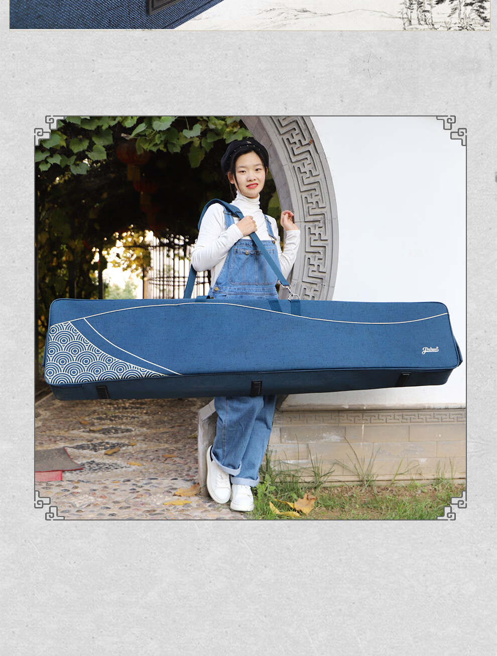 jinchuan双背古筝包用袋加厚古筝琴包背包古筝琴套袋子古筝收纳包 藏