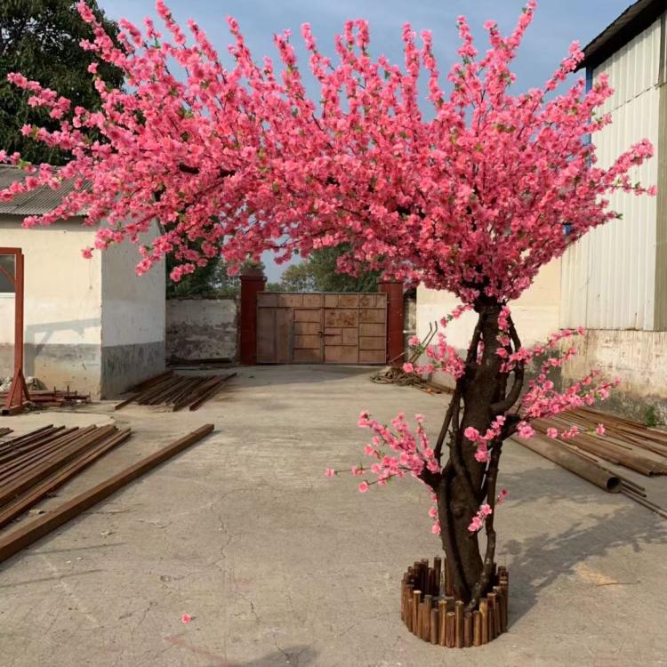 凯都假桃树仿真桃花树春节摆花桃花新年樱花树梅花腊梅树室内装饰大型