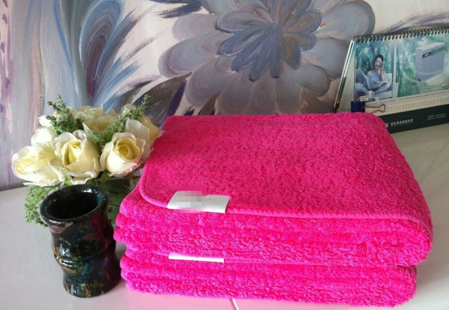 abyss爱比斯super pile葡萄牙产埃及长绒棉毛巾柔软吸水浴巾 葵花黄