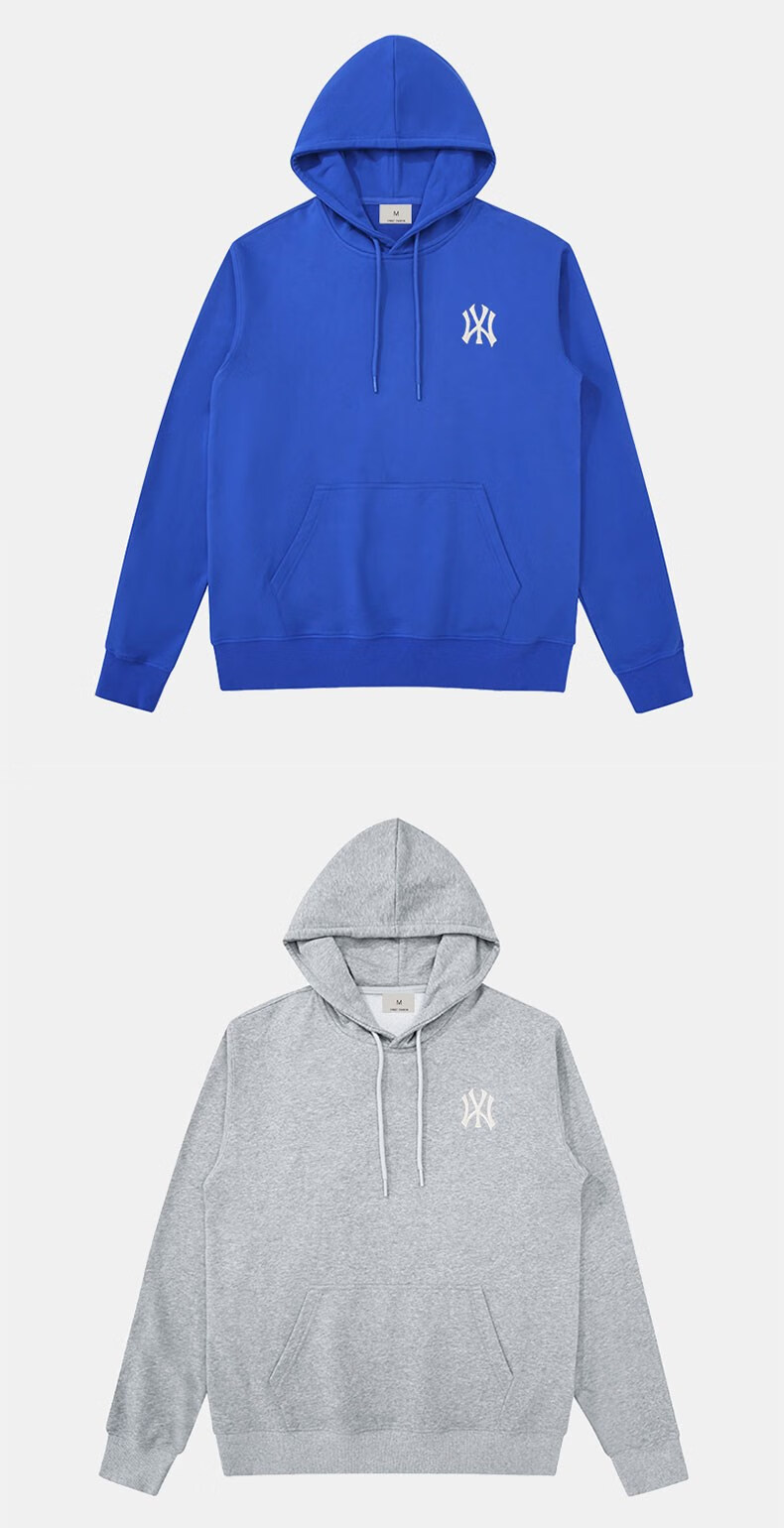 boy) mlbairmax克蓝连帽卫衣男女春秋季潮牌男生潮牌情侣外 浅蓝色