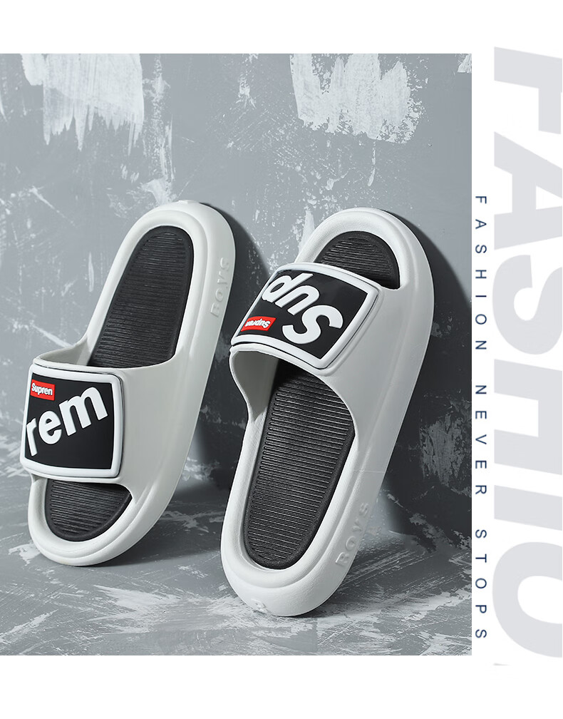 akzn拖鞋男家居用室内浴室洗澡居家拖鞋踩屎感情侣外出凉拖鞋 蓝白 36