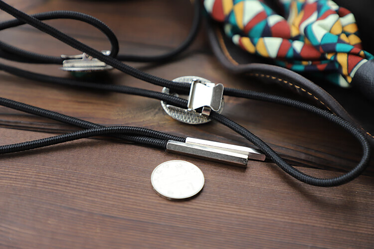 铭闽复古阿美咔叽龙纹玛瑙波洛领带 男士衬衫牛仔线环 小众个性短款