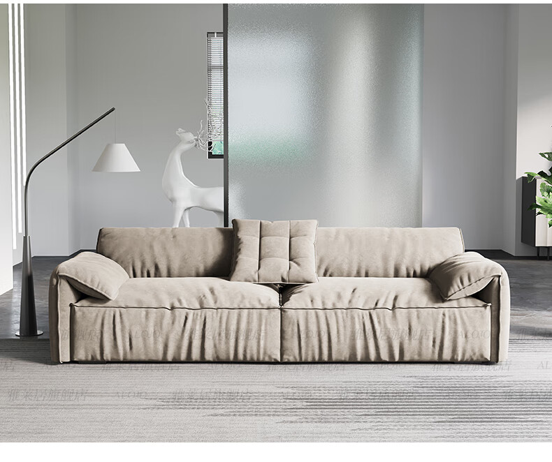 小.米(mi)生态米家通用大象耳朵磨砂布沙发baxter意式极简小户型客厅