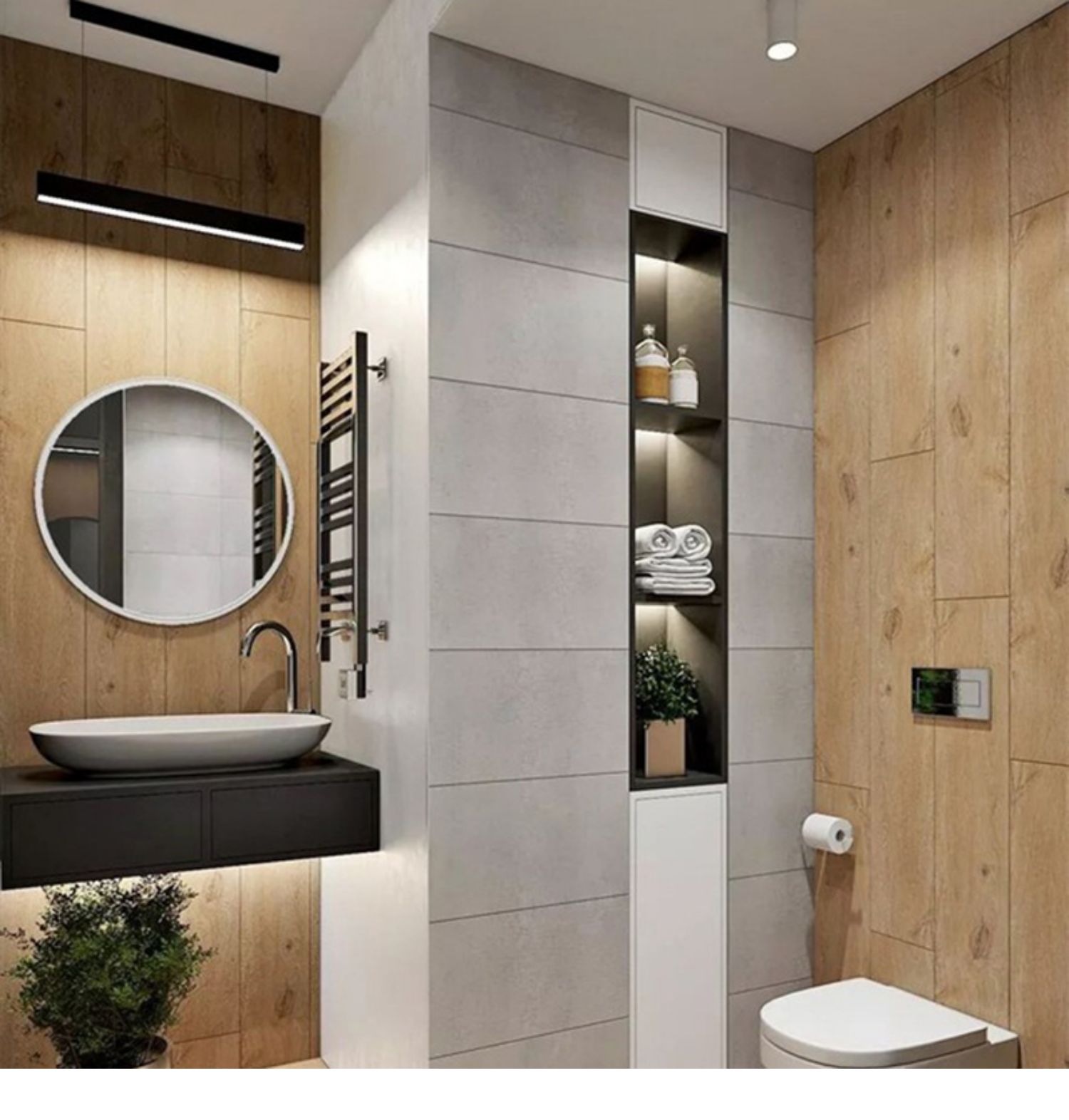 壁龛浴室嵌入式定制不锈钢隔板灯带时尚卫生间淋浴房壁龛柜置物架定做