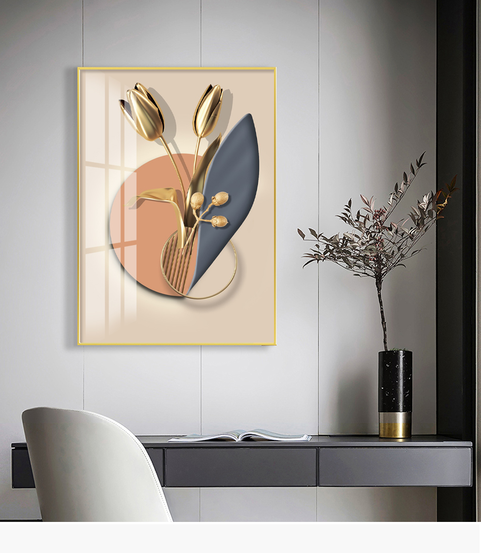 电表箱装饰画竖款免打孔轻奢遮挡北欧风格液压配电闸箱现代简约客厅挂