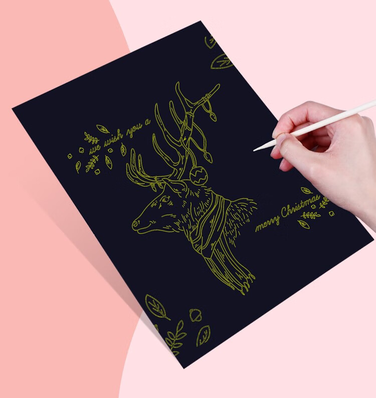 8开[白色]刮画纸10张【送竹笔 1支 模板4块】【图片 价格 品牌 报