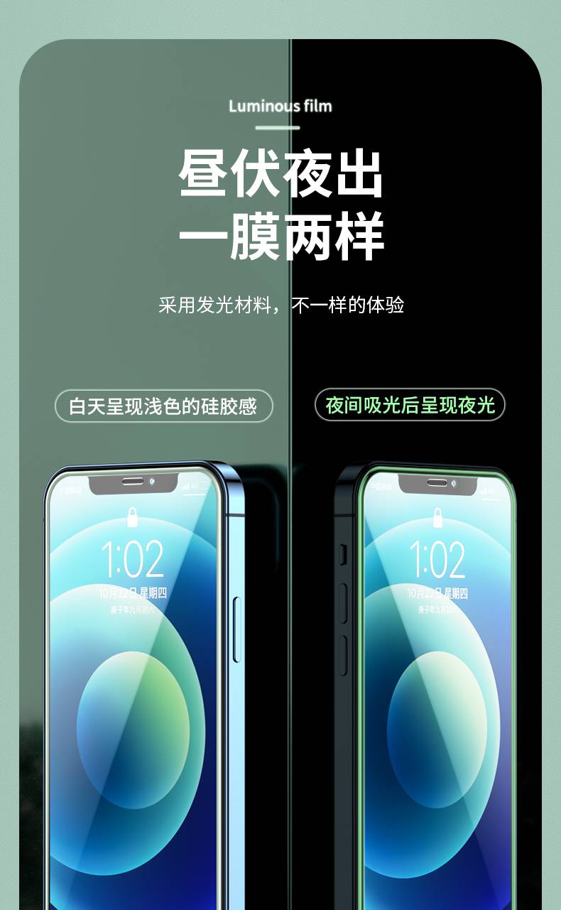 皮谱苹果12钢化膜iphone11夜光陶瓷膜xxr手机promax7全屏xs软边8plus