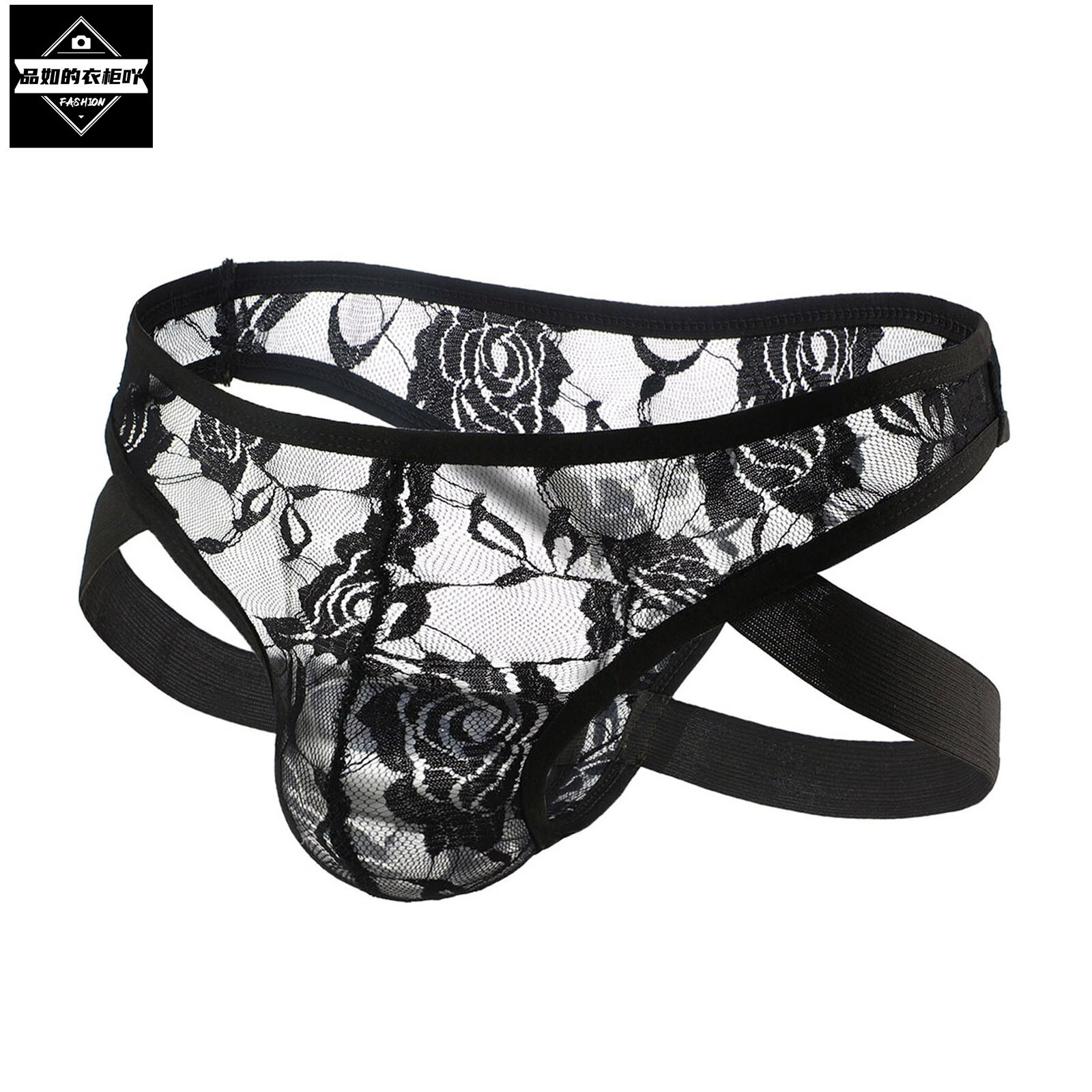 蕾丝吊带诱惑男激情男用bra激情gay情趣衣镂空 e款红色背心 内裤(均码