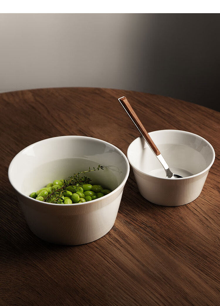半房陶瓷米饭碗单个家用小碗面碗日式简约纯白水果碗汤碗厨房餐具米饭