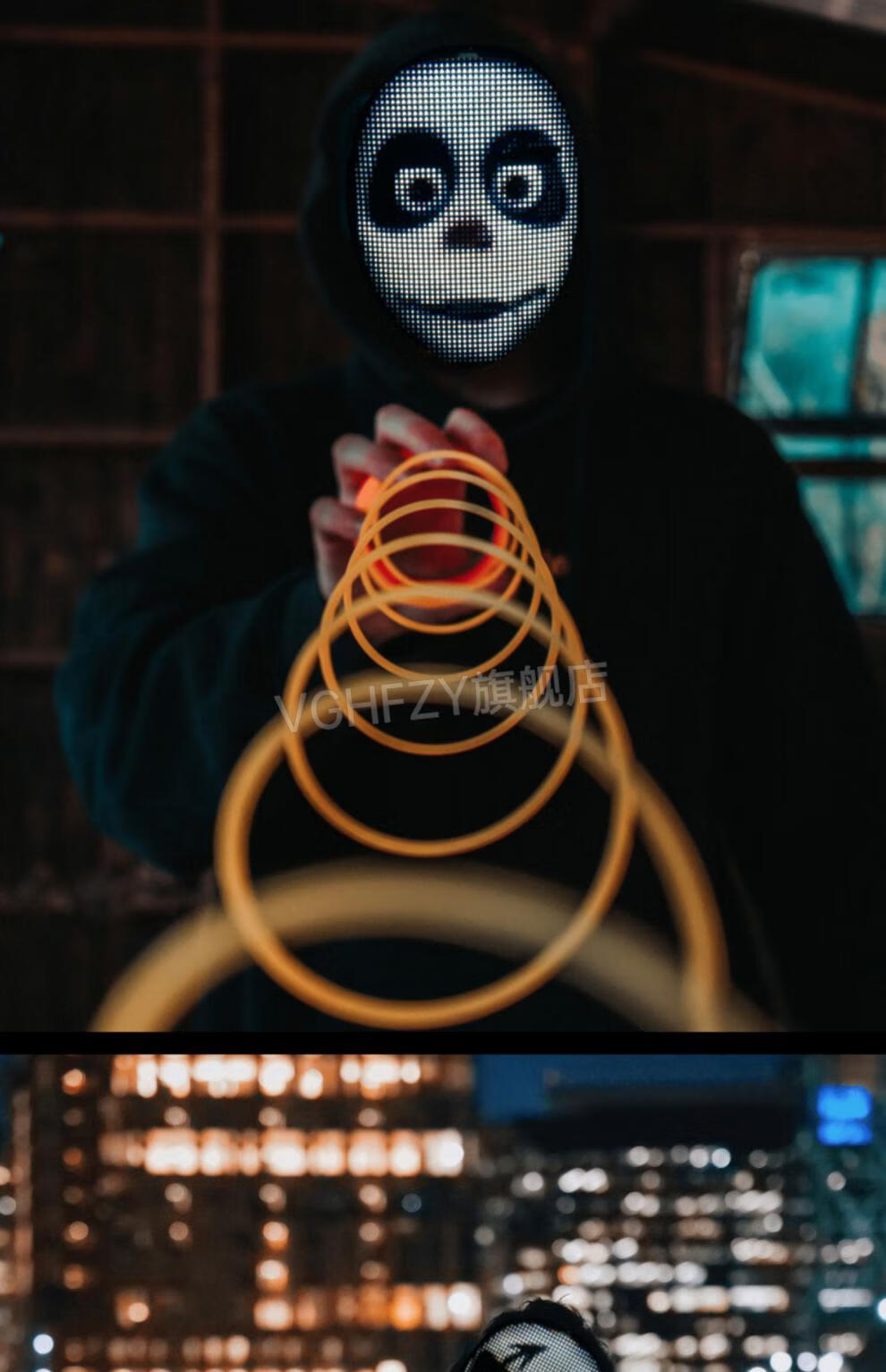 10049285122243商品名称:赛博朋克面具电子机能面具赛博朋克led发光