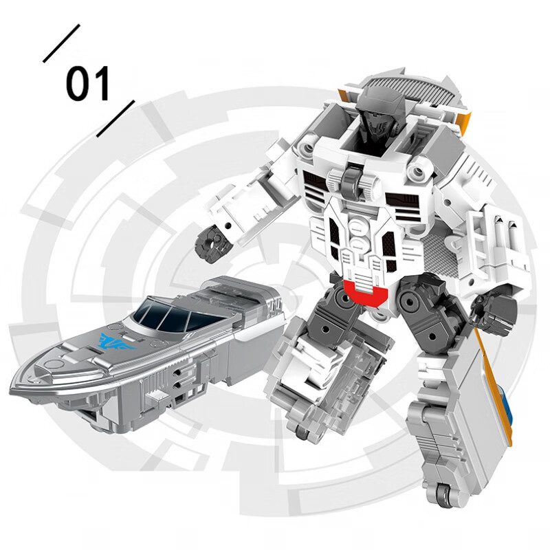 变形玩具合金版飞机摩托车消警车合体汽车男孩礼物金刚模型 雷冥王