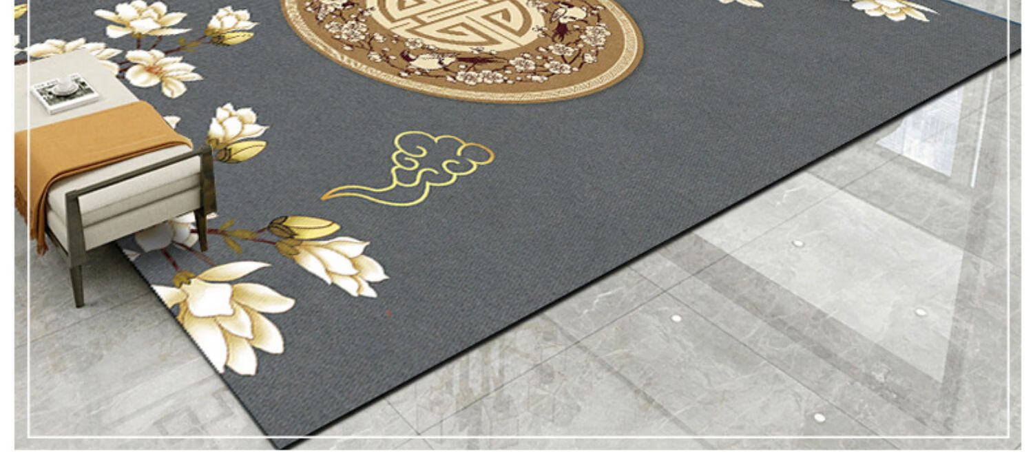 新中式地毯客厅沙发茶几毯大面积家用中国风复古高端书房铺地毯中式