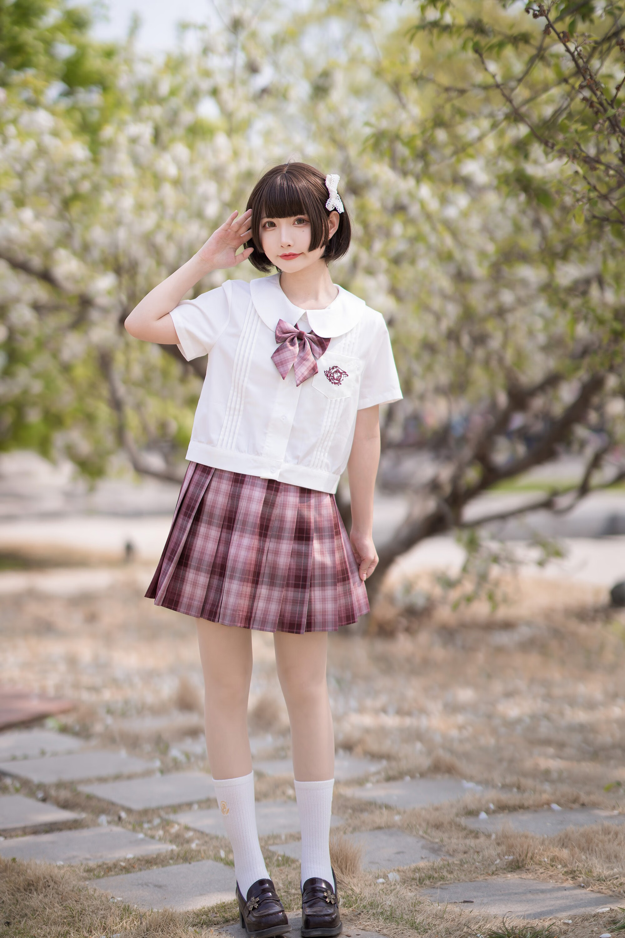 御茶家干枯玫瑰原创jk制服格裙短长早秋季百褶现货42cm裙长s