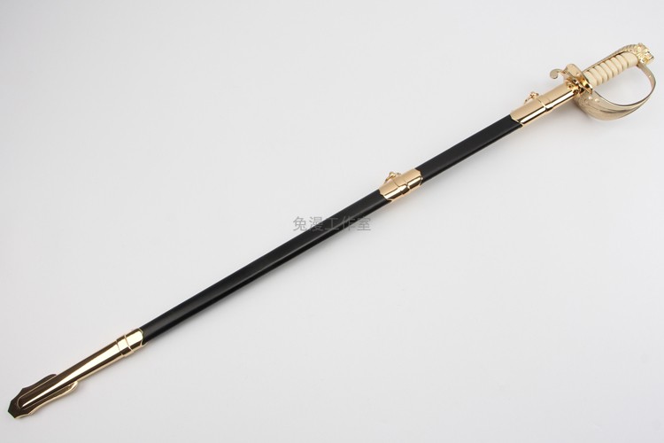 西洋剑升旗指挥剑剑骑士指挥官刀剑酒吧装饰道具动漫未开刃浅灰色60