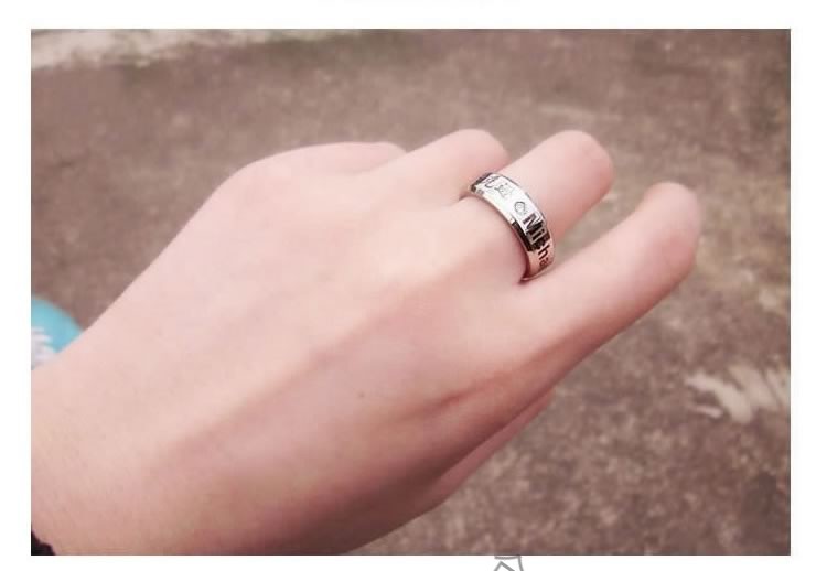 谢霆锋beyond黄家驹梅艳芳同款钛钢纪念刻字戒指 beyond 黄家驹【图片